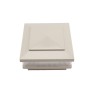  4" Sq. Cape May Scallop Lens Low Voltage LED Lighted Vinyl Post Cap for Vinyl Fence and Railing (Cool White) Khaki 