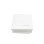  4" Sq. Cape May Scallop Lens Low Voltage LED Lighted Vinyl Post Cap for Vinyl Fence and Railing (Cool White) White 