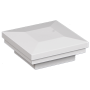 LMT 3" Sq. Ornamental Downward Low Voltage Light Post Cap (Textured White)