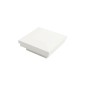 2" x 2" Ornamental Downward Low Voltage (Cool White LED) Lighted Vinyl Post Cap - White