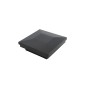 2 1/2" Sq. Ornamental Downward Low Voltage LED Lighted Vinyl Post Cap for Vinyl Fence and Railing (Warm White)  Black