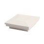 3" x 3" Ornamental Downward Low Voltage (Cool White LED) Light Post Cap - Textured White