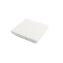 3 1/2" Sq. Ornamental Downward Low Voltage LED Lighted Vinyl Post Cap for Vinyl Fence and Railing (Warm White)  White