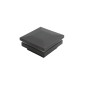 2" Sq. Ornamental Low Voltage LED Lighted Vinyl Post Cap for Vinyl Fence and Railing (Warm White) Textured Black
