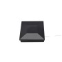 3" Sq. Ornamental Low Voltage LED Lighted Vinyl Post Cap for Vinyl Fence and Railing (Warm White)  Black