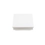 3" Sq. Ornamental Low Voltage LED Lighted Vinyl Post Cap for Vinyl Fence and Railing (Cool White) White