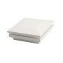 3.5" (3 1/2" x 3 1/2") Ornamental Low Voltage (Warm White LED) Lighted Vinyl Post Cap - White