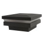 5 1/2" Sq. Ornamental Low Voltage LED Lighted Combo Vinyl Post Cap for Vinyl Fence and Railing (Cool White) Black