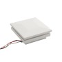 3" Sq. Ornamental Low Voltage LED Lighted Combo Vinyl Post Cap for Vinyl Fence and Railing (Cool White) White