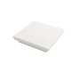 4" Sq. Ornamental Downward Low Voltage LED Lighted Vinyl Post Cap for Vinyl Fence and Railing (Cool White) White