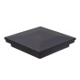 4" x 4" Ornamental Downward Low Voltage (Cool White LED) Lighted Vinyl Post Cap - Textured Black