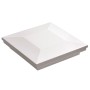 4.25" (4 1/4" x 4 1/4") Ornamental Downward Low Voltage (Cool White LED) Lighted Vinyl Post Cap - White