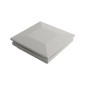 4" x 4" Low Voltage LED Ornamental Vinyl Post Cap with Dual Outward & Downward Lighting (Warm White) - White