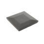 4.25" (4 1/4" x 4 1/4") Ornamental Downward Low Voltage (Warm White LED) Lighted Vinyl Post Cap - Black
