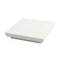 4.5" (4 1/2" x 4 1/2") Ornamental Downward Low Voltage (Warm White LED) Lighted Vinyl Post Cap - White