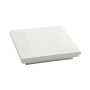 4 1/2" Sq. Ornamental Downward Low Voltage LED Lighted Vinyl Post Cap for Vinyl Fence and Railing (Cool White) White