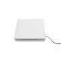 4.25" (4 1/4" x 4 1/4") Low Voltage LED Ornamental Vinyl Post Cap with Dual Outward & Downward Lighting (Warm White) - White