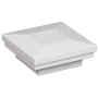 5" x 5" Ornamental Downward Low Voltage (Cool White LED) Light Post Cap - Beige