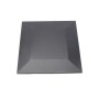 5.5" (5 1/2" x 5 1/2") Ornamental Downward Low Voltage (Warm White LED) Lighted Vinyl Post Cap - Black