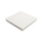 5" x 5" Ornamental Low Voltage (Warm White LED) Lighted Vinyl Post Cap - White