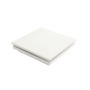 5" x 5" Low Voltage LED Ornamental Vinyl Post Cap with Dual Outward & Downward Lighting (Warm White) - White