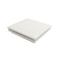 5 1/2" Sq. Ornamental Low Voltage LED Lighted Combo Vinyl Post Cap for Vinyl Fence and Railing (Cool White) White