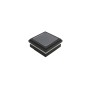 2" Sq. Ornamental Solar LED Lighted Vinyl Post Cap for Vinyl Fence and Railing (Textured Black)