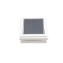 2" Sq. Ornamental Solar LED Lighted Vinyl Post Cap for Vinyl Fence and Railing (White)