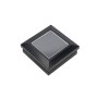 2.5" Sq. Ornamental Solar LED Lighted Vinyl Post Cap for Vinyl Fence and Railing (Black)
