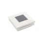 3.5" Sq. Ornamental Solar LED Lighted Vinyl Post Cap for Vinyl Fence and Railing (White)