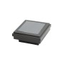 2" Sq. Ornamental Downward Solar LED Lighted Vinyl Post Cap for Vinyl Fence and Railing (Textured Black)