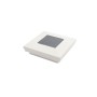 3.5" Sq. Ornamental Downward Solar LED Lighted Vinyl Post Cap for Vinyl Fence and Railing (White)