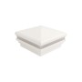 3.625" (3 5/8" x 3 5/8") Neptune Halo Low Voltage (Cool White LED) Lighted Vinyl Post Cap for 4" x 4" Wood Post - White