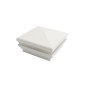4" x 4" Neptune Halo Low Voltage (Cool White LED) Lighted Vinyl Post Cap - White