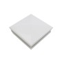 4.5" (4 1/2" x 4 1/2") Neptune Halo Low Voltage (Warm White LED) Lighted Vinyl Post Cap - White