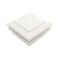  4" Sq. Cape May Halo Low Voltage LED Lighted Vinyl Post Cap for Vinyl Fence and Railing (Cool White) White 