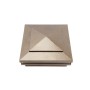 5" x  5" Cape May Halo Low Voltage (Cool White LED) Lighted Vinyl Post Cap - Antique Gold 