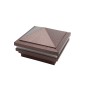 4" x 4" Haven Halo Low Voltage (Warm White LED) Lighted Vinyl Post Cap - Antique Copper 