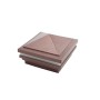 4.5" (4 1/2" x 4 1/2") Haven Halo Low Voltage (Warm White LED) Lighted Vinyl Post Cap - Antique Copper 