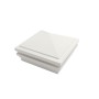 6" x 6" Haven Halo Low Voltage (Warm White LED) Lighted Vinyl Post Cap - White 