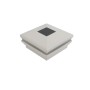 4" x 4" Neptune Halo Solar LED Lighted Vinyl Post Cap - White