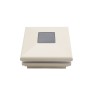 4.5" (4 1/2" x 4 1/2") Neptune Halo Solar LED Lighted Vinyl Post Cap - Almond
