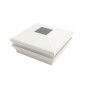 5" x 5" Neptune Halo Solar LED Lighted Vinyl Post Cap - White