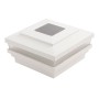 5.625" (5 5/8" x 5 5/8") Cape May Halo Solar LED Lighted Vinyl Post Cap for 6" x 6" Wood Post - Beige