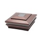 5.625" (5 5/8" x 5 5/8") Cape May Halo Solar LED Lighted Vinyl Post Cap for 6" x 6" Wood Post - Antique Copper