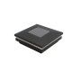 4" Sq. Ornamental Solar LED Lighted Vinyl Post Cap for Vinyl Fence and Railing (Textured Black Matte)