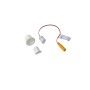 White Vinyl Fence and Railing Recessed Riser Light - Low Voltage Warm White