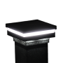 3.25" (3 1/4" x 3 1/4") Low Voltage LED Ornamental Vinyl Post Cap with Dual Outward & Downward Lighting (Cool White) - Textured Bronze