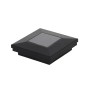   3.25" Sq. Ornamental Downward Solar Light Vinyl Post Cap for Vinyl Fence and Railing (Black)