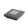   3.25" Sq. Ornamental Downward Solar Light Vinyl Post Cap for Vinyl Fence and Railing (Textured Black Matte)